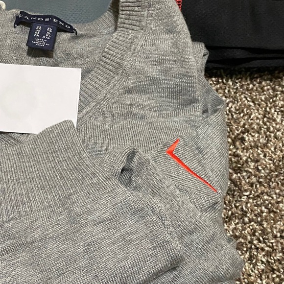 Set of 3 Lands End Mens XL‎ Verizon V-Neck Sweater sweatshirt polo shirt NWOT - Picture 3 of 11